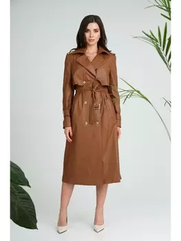 Плащи 13981 коричневый