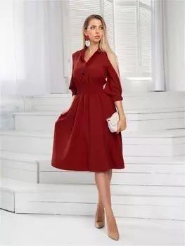 Платье 01-557з терракотовый