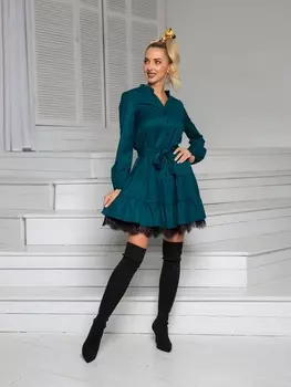 Платье 01-586 изумруд