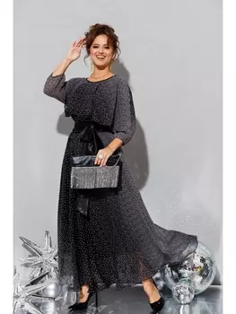 Платье 063.2 черно-серый