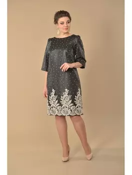 Платье 1030/5 черный+молочный