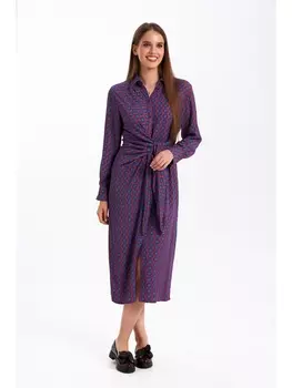 Платье 1053 терракотовый/принт