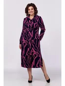 Платье 1063-2 синий+фуксия