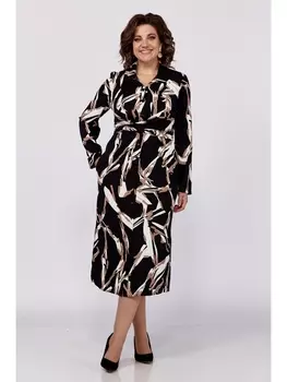 Платье 1063-3 черный+беж