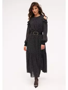 Платье 1067.2 черный в горошек