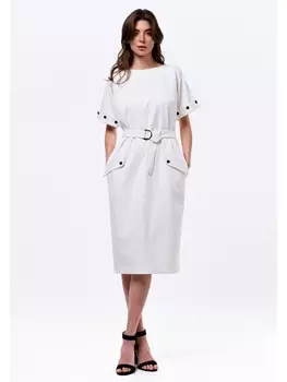 Платье 1072 молочный в полоску