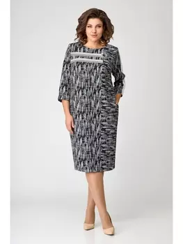 Платье 1081-1 черно-белый