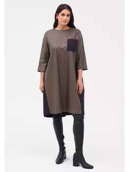 Платье 1096 коричневый-черный