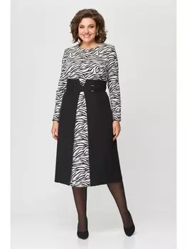 Платье 1145А черно-белый