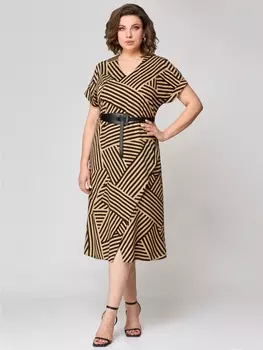 Платье 1183 черно-бежевый