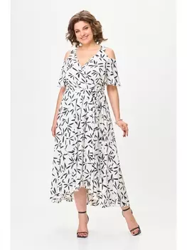 Платье 1196 черно-белый