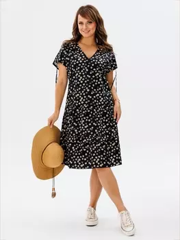 Платье 1198 черно-белый