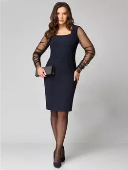 Платье 1231 темно-синий