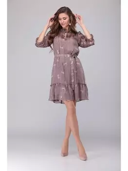 Платье 1270 розовая геометрия