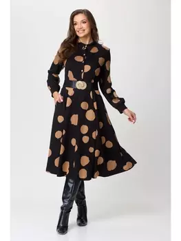 Платье 1272 чёрный с коричневым
