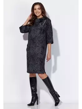 Платье 1312 темный графит