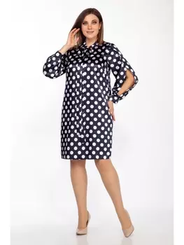 Платье 1399 синий в горох