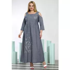 Платье 1421 серый