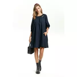 Платье 1431 синий в полоску