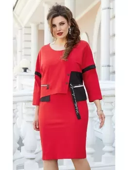 Платье 14373 красный