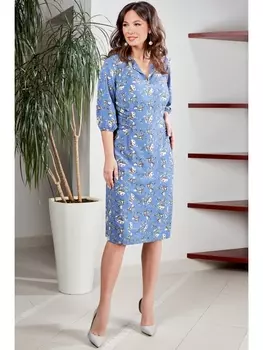 Платье 1573 голубой
