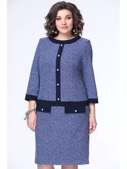 Платье 1587 синий