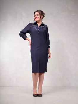 Платье 1657 темно-синий