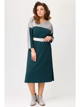 Платье 1742 изумрудно-серый