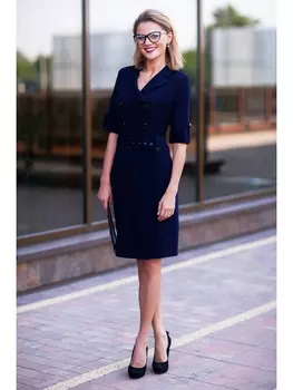 Платье 177-синий