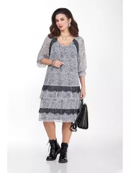 Платье 1787 черно-белый