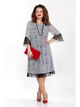 Платье 1820 белый леопард