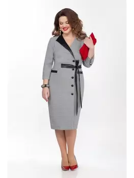 Платье 1834 черно-белый