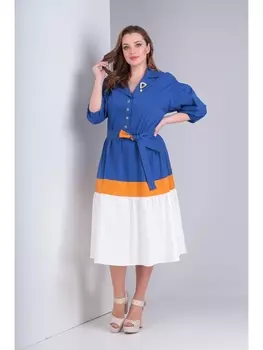 Платье 1837-синий