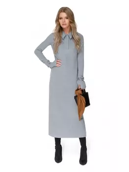 Платье 1990 серо-голубой