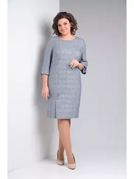 Платье 1-017 голубая клетка