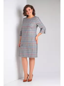 Платье 1-017 серо-синий