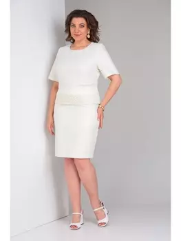 Платье 1-032 бело-золотой