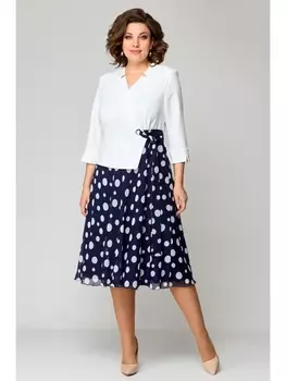 Платье 1-036 синий горох