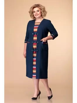 Платье 1-051 синие тона