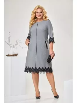 Платье 1-1284 серый