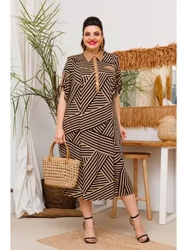 Платье 1-1657Д коричневый