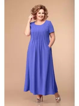 Платье 1-1826 насыщенный голубой