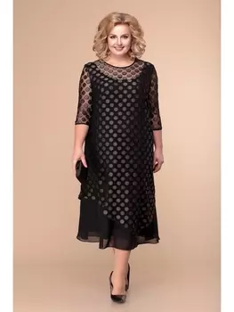 Платье 1-1865 черный-золото