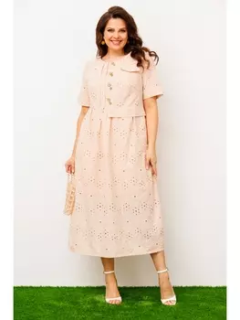 Платье 1-1951 бежевый