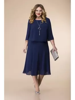 Платье 1-2066 синий