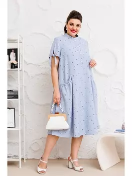 Платье 1-2526Г голубой