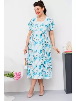 Платье 1-2642 бирюзовый
