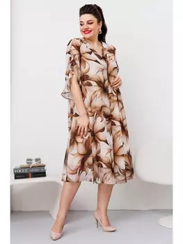 Платье 1-2643 коричневый