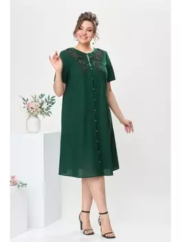 Платье 1-2657 тёмно-зелёный