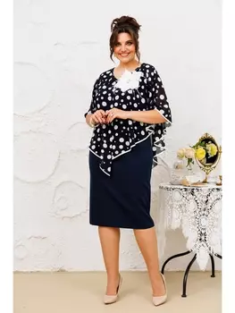 Платье 1-2707 синий